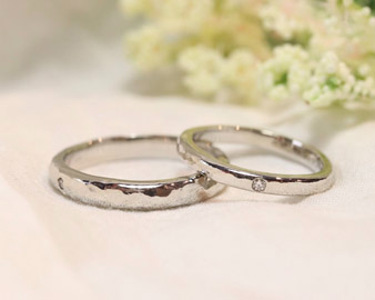 ハードプラチナ900×ダイヤモンドの結婚指輪