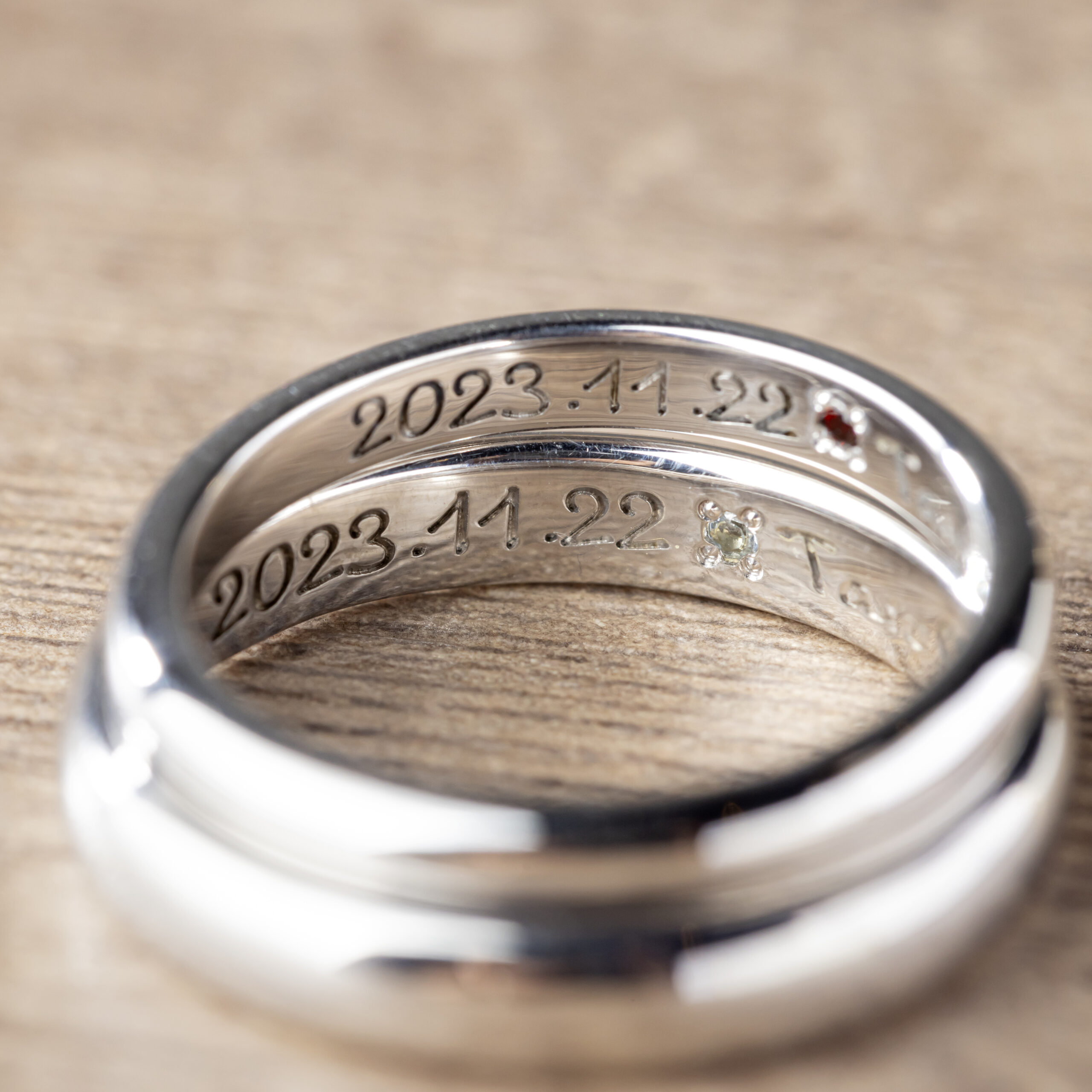 結婚指輪（彫金工法）鏡面