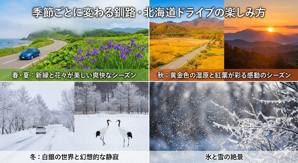 季節ごとに変わる釧路・北海道ドライブの楽しみ方