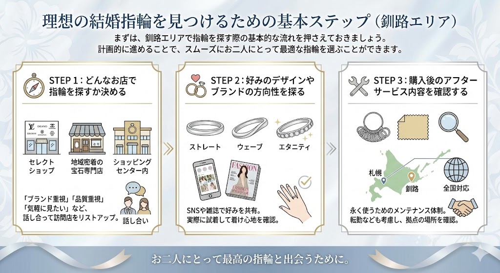 理想の結婚指輪を見つけるための基本ステップ