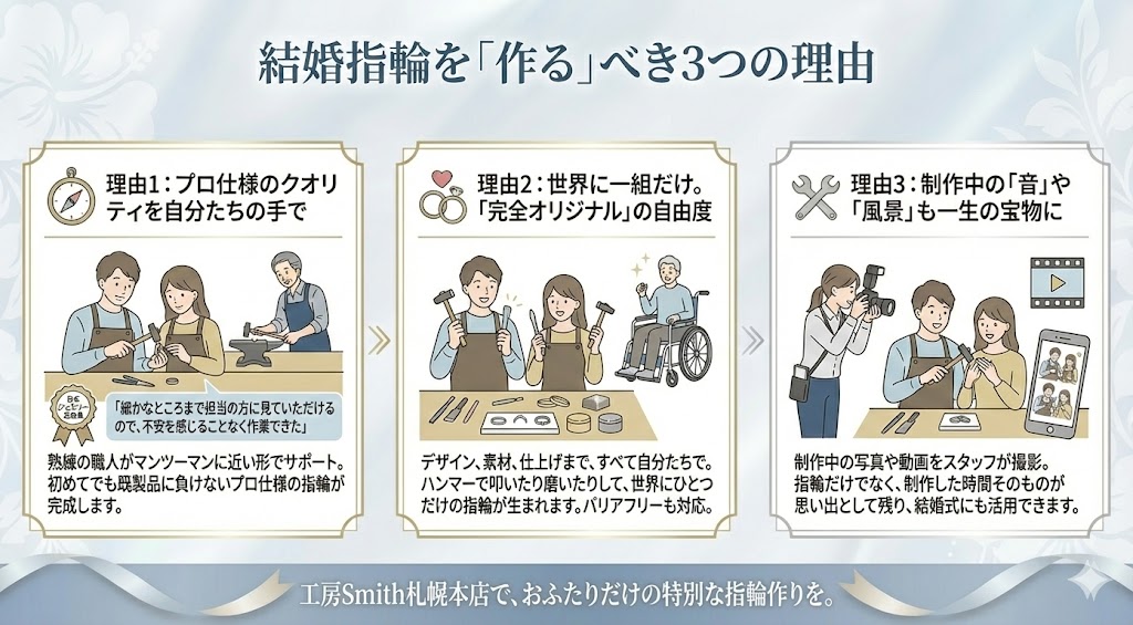 結婚指輪を「作る」べき3つの理由 