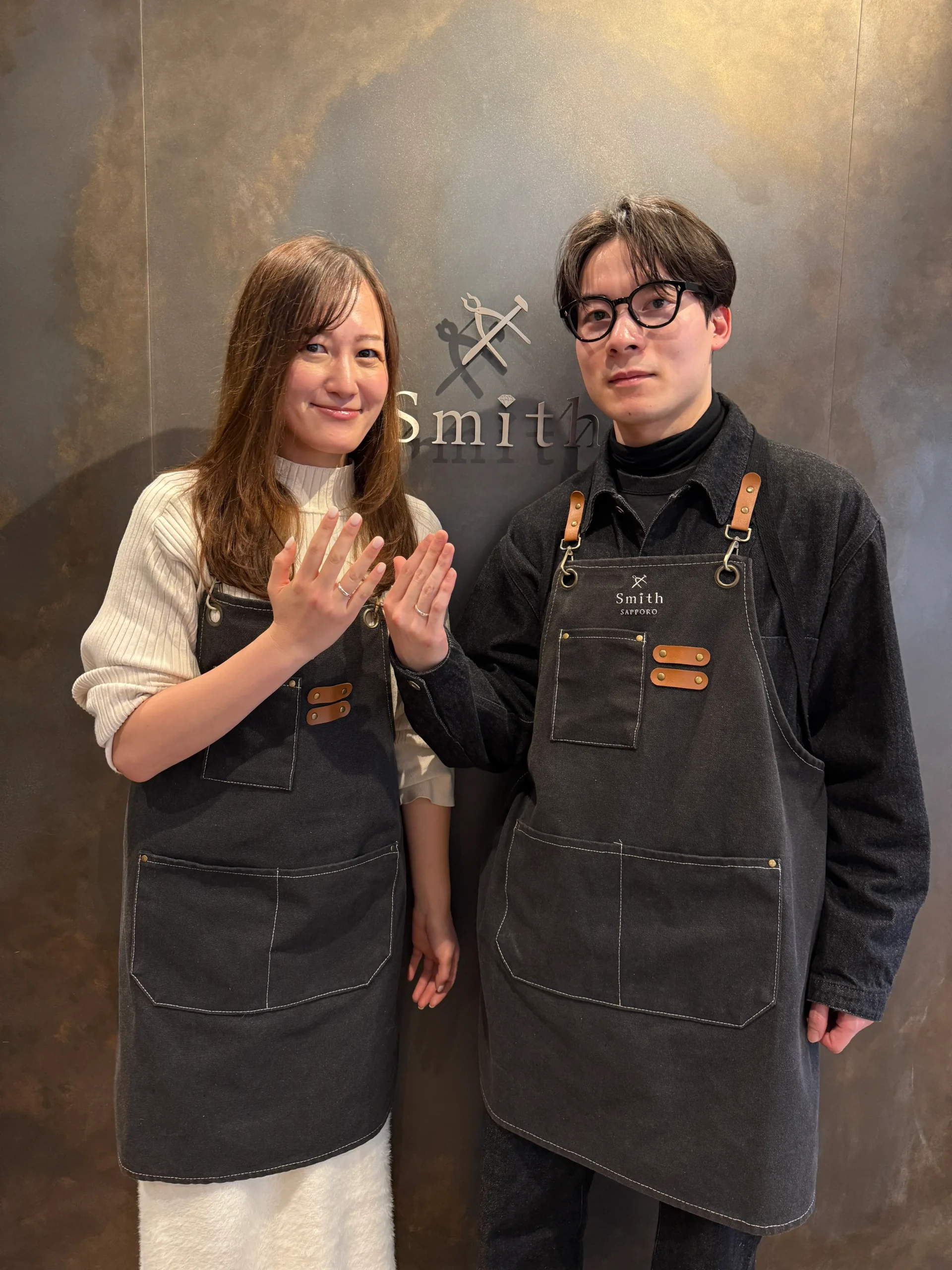 ｜Y様・I様【北海道旅行で自分たちでリングを作ることができてとても良い思い出になりました】